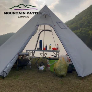 Enlarged Size Pyramid Tent With A Chimney Hole,Height 220cm Ultralight Outdoor Camping Teepee Awnings Shelter Backpacking Tent