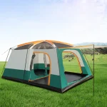 Leisure Camping Tent Two-Bedroom And One-Living Double-Layer Tent Outdoor Camping Waterproof Waterproof For 5-8 People
