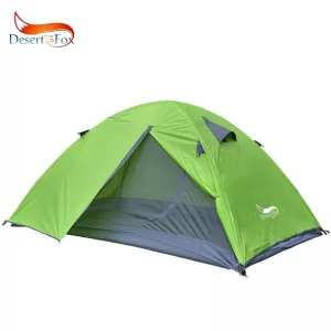 Desert&Fox Backpacking Tent, 2 Person Aluminum Pole Lightweight Camping Tent,Double Layer Portable Handbag for Hiking,Travelling