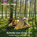 Naturehike Camping 2-Hall Tent Double Outdoor Camping Hiking Rainproof Sunscreen Beach Forest Nature Hike Camping Tent NH21YW132