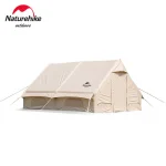 Naturehike Air 12.0 Cotton Inflatable Tent Outdoor Cotton Inflatable Tent Traveling Sun Shelter With Inflator Free For3-4 Person